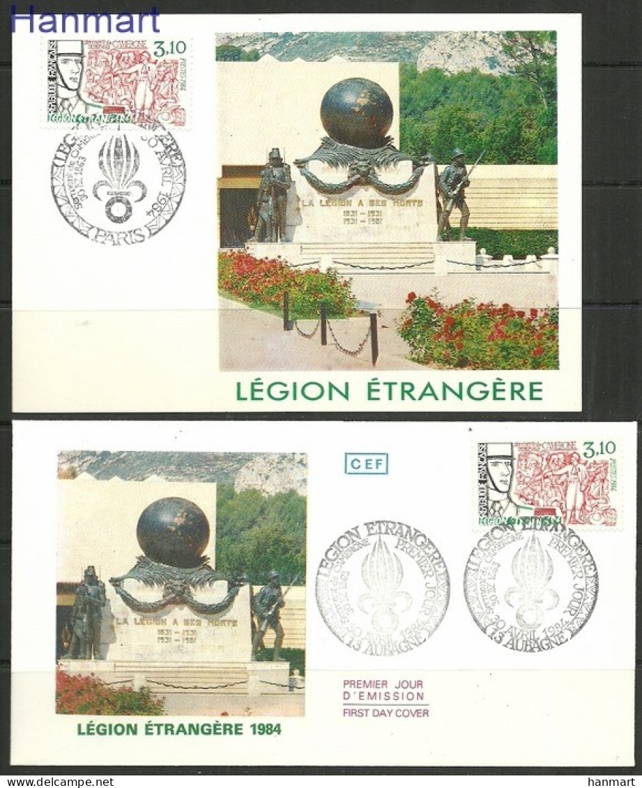 France 1984 Mi 2443 FDC  (XLK3 ZE1 FRN2443) - Monuments