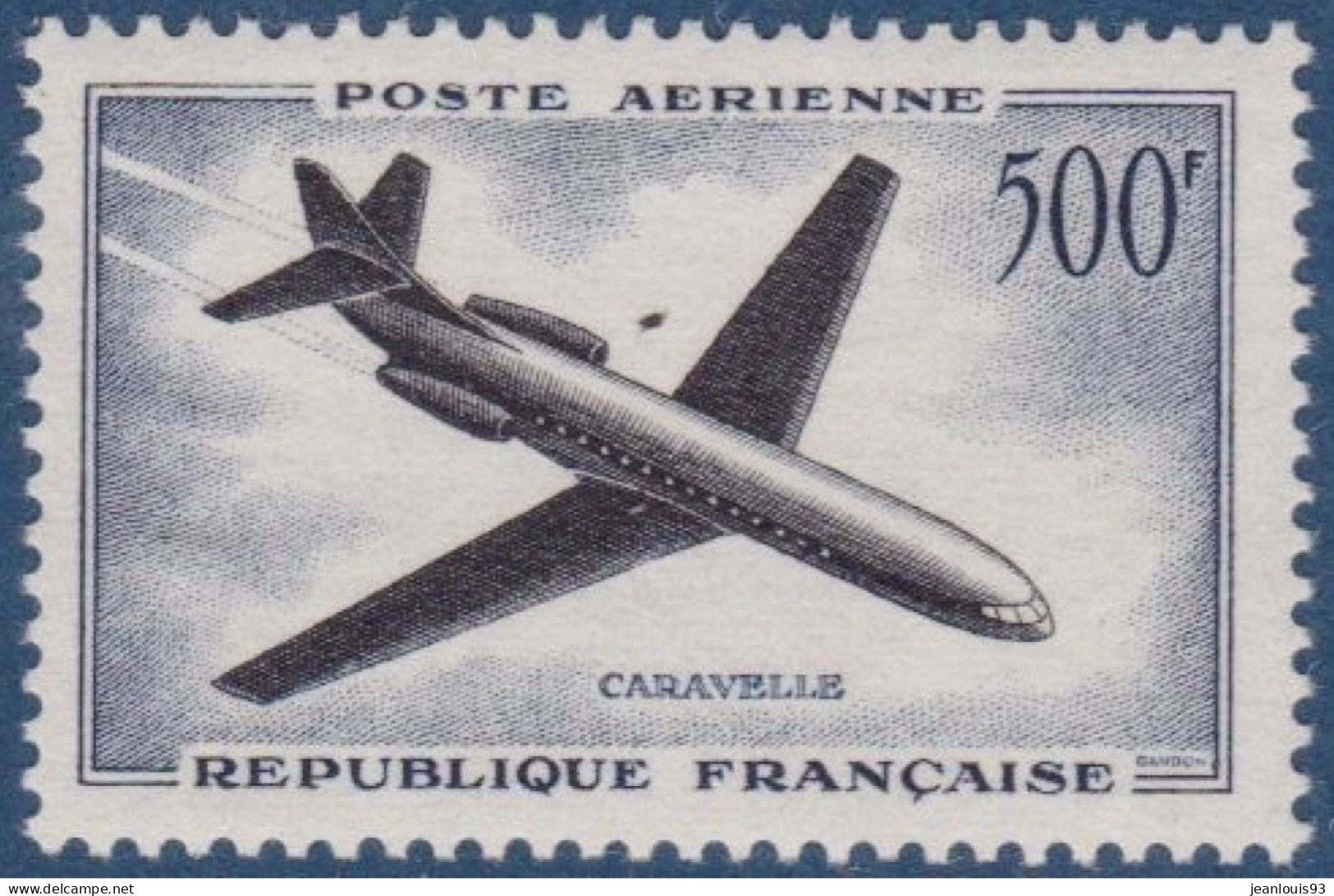 FRANCE - PA 36  CARAVELLE 500F NEUF AVEC CHARNIERE PROPRE COTE 23 EUR - 1927-1959 Postfris