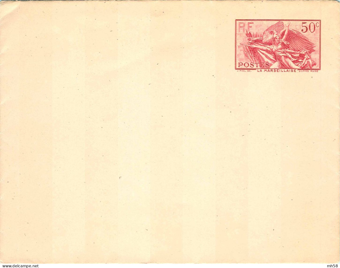 Entier FRANCE - Enveloppe Commémo Neuf ** - 50c Marseillaise De Rude - Standard Covers & Stamped On Demand (before 1995)