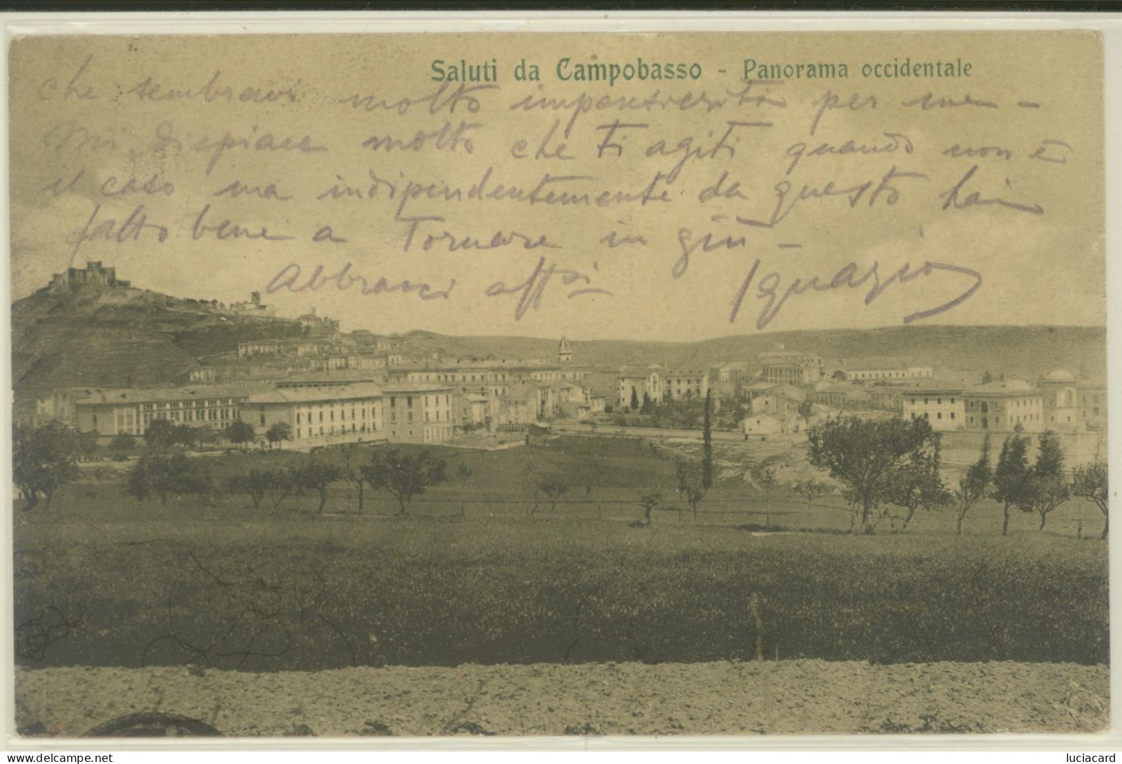 CAMPOBASSO -PANORAMA OCCIDENTALE 1914 - Campobasso