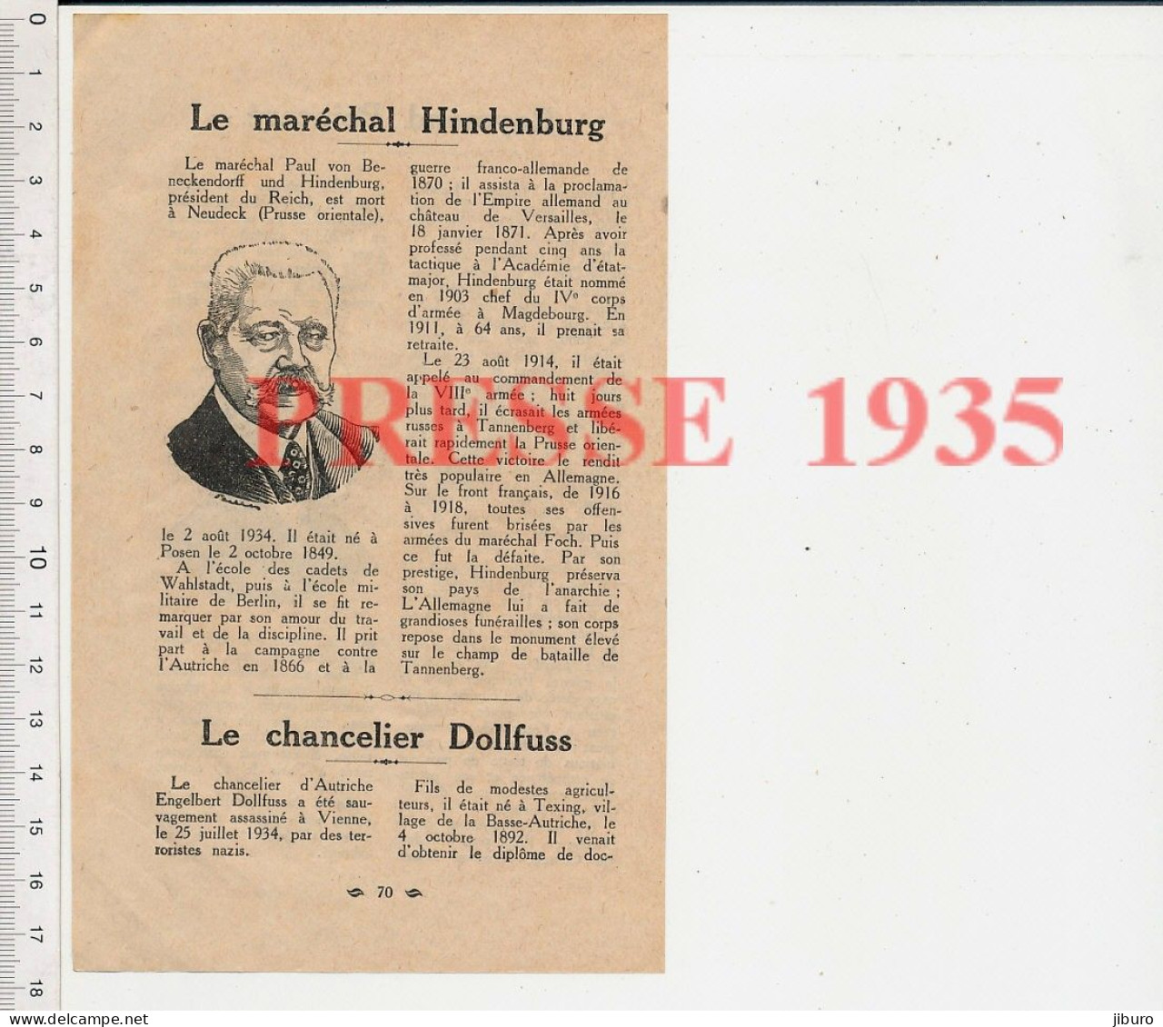 Maréchal Hindenburg Portrait Engelbert Dolfuss Alexandre Ier De Serbie Louis Barthou Cardinal Pierre Gasparri Poincaré - Non Classés