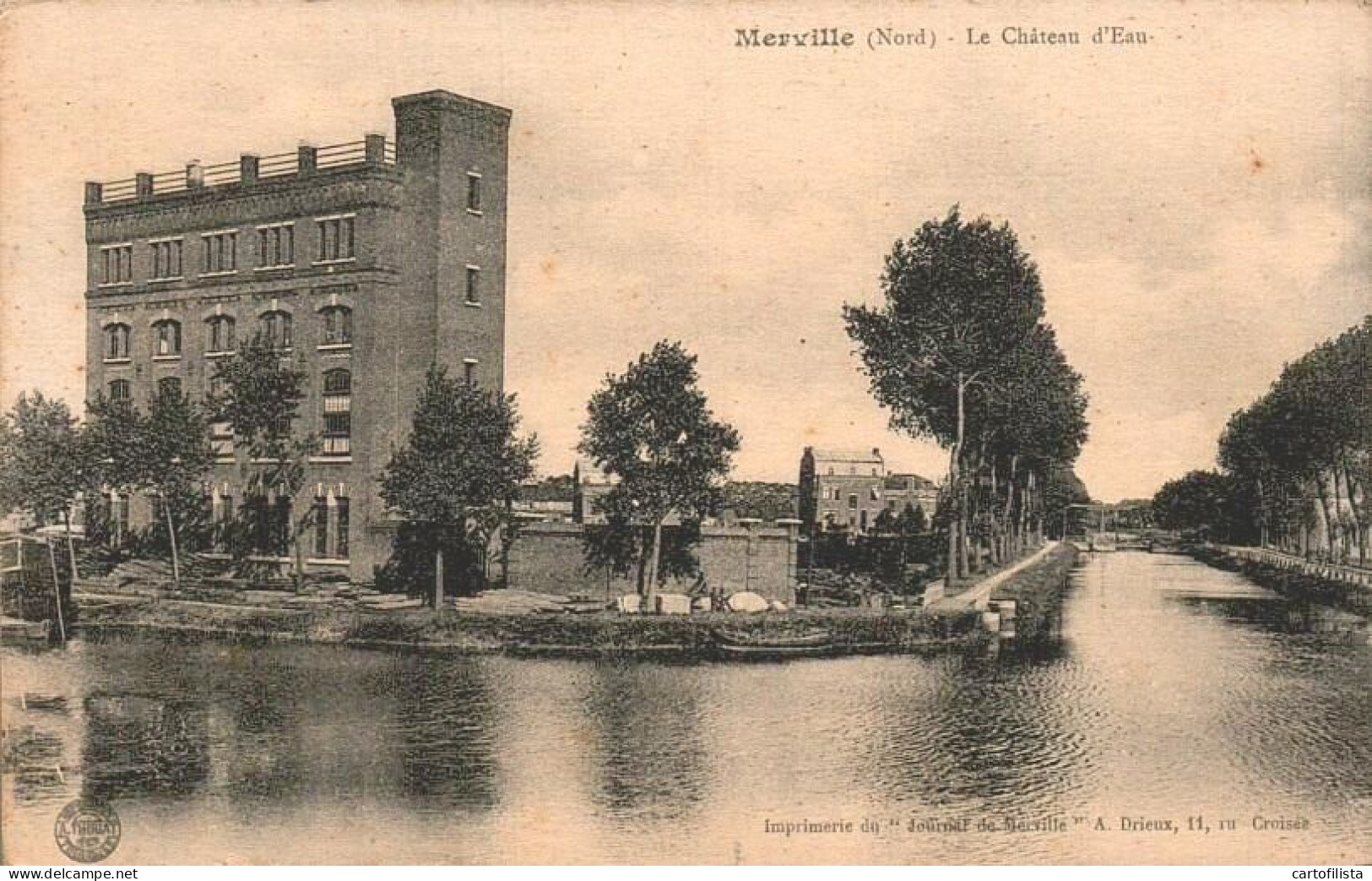 MERVILLE (59) - Le Château D' Eau  ( 2 Scans ) - Merville