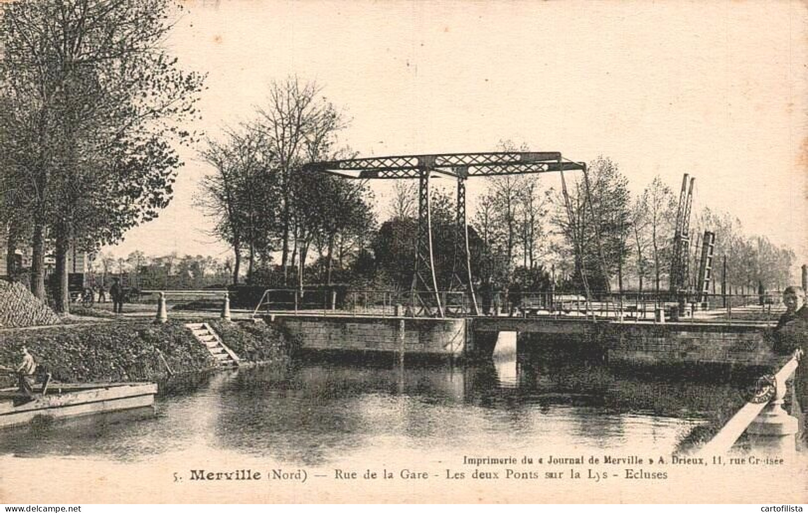 MERVILLE (59) - Rue De La Gare  ( 2 Scans ) - Merville