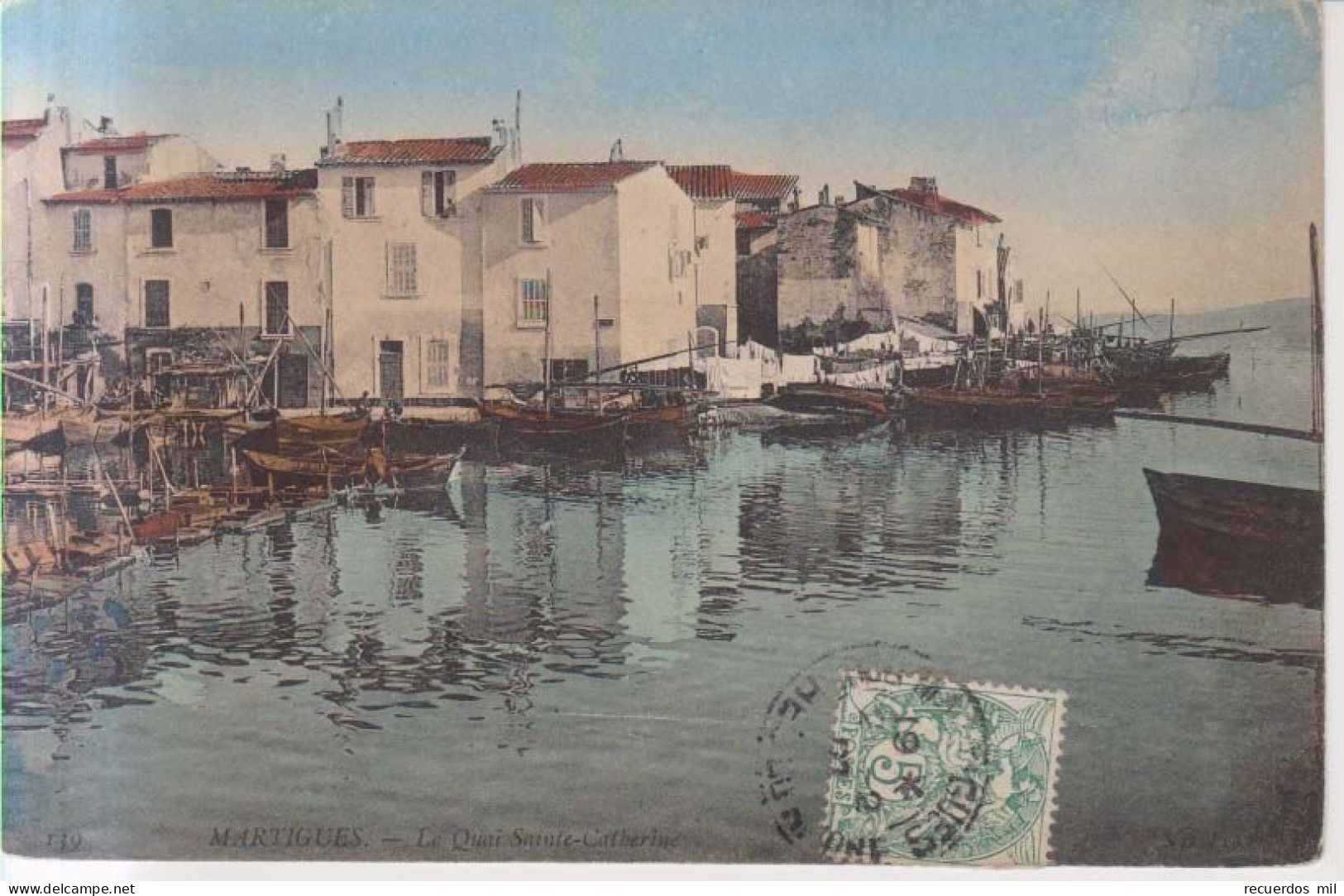 Martigues Le Quai Ste Catherine Carte Postale Animee  1907 - Martigues