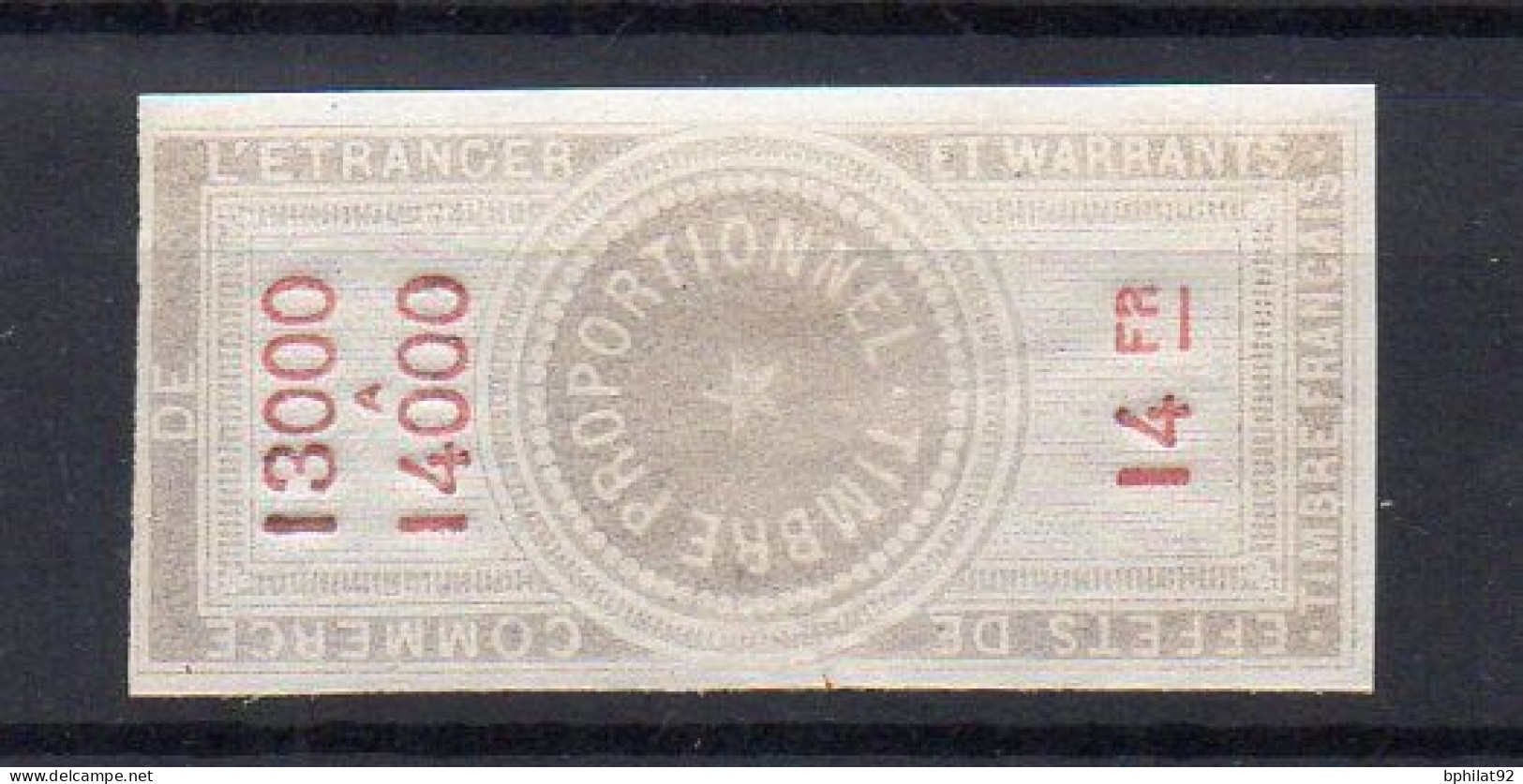 !!! FISCAL, EFFETS DE COMMERCE N°114 NEUF * - Timbres