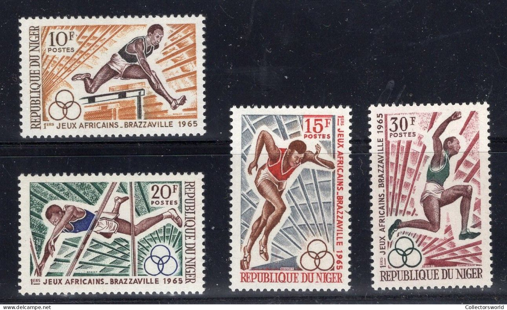 Niger Serie 4v 1965 African Games Brazzaville Sports Athletics MNH - Nigeria (1961-...)