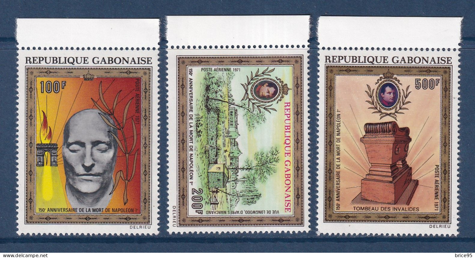 Gabon - YT PA N° 108 à 110 ** - Neuf Sans Charnière - Poste Aérienne - 1971 - Gabon (1960-...)