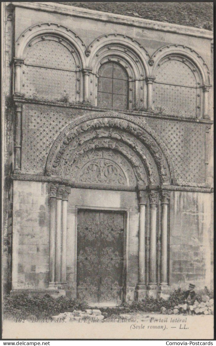 Portail Latéral, L'Église Saint-Étienne, Beauvais, C.1910 - Lévy CPA LL102 - Beauvais