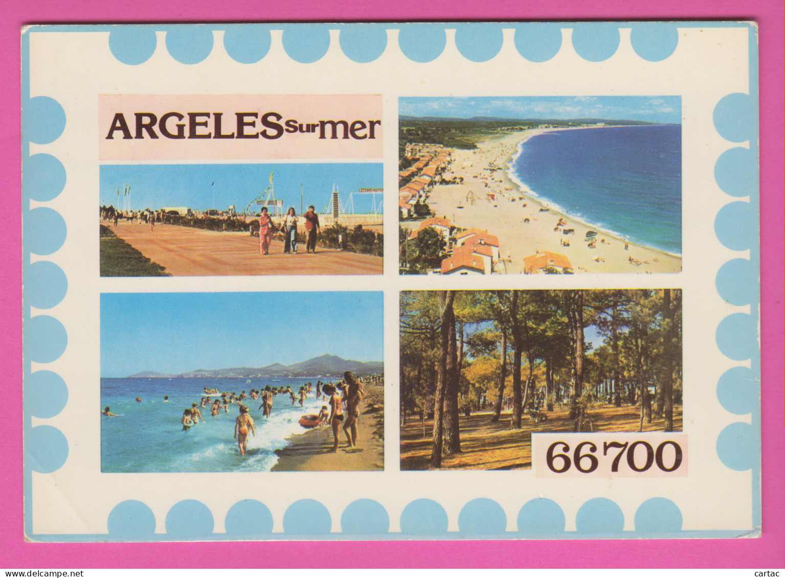 D66 - ARGELÈS SUR MER - LA NOUVELLE PROMENADE/LA PLAGE DU RACOU/LA PLAGE ET LA CHAÎNE DES ALBÈRES/LA FORÊT DE PINS  - Argeles Sur Mer