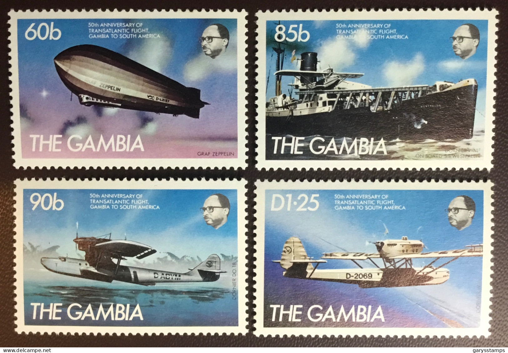 Gambia 1984 Transatlantic Flight Anniversary MNH - Gambia (1965-...)