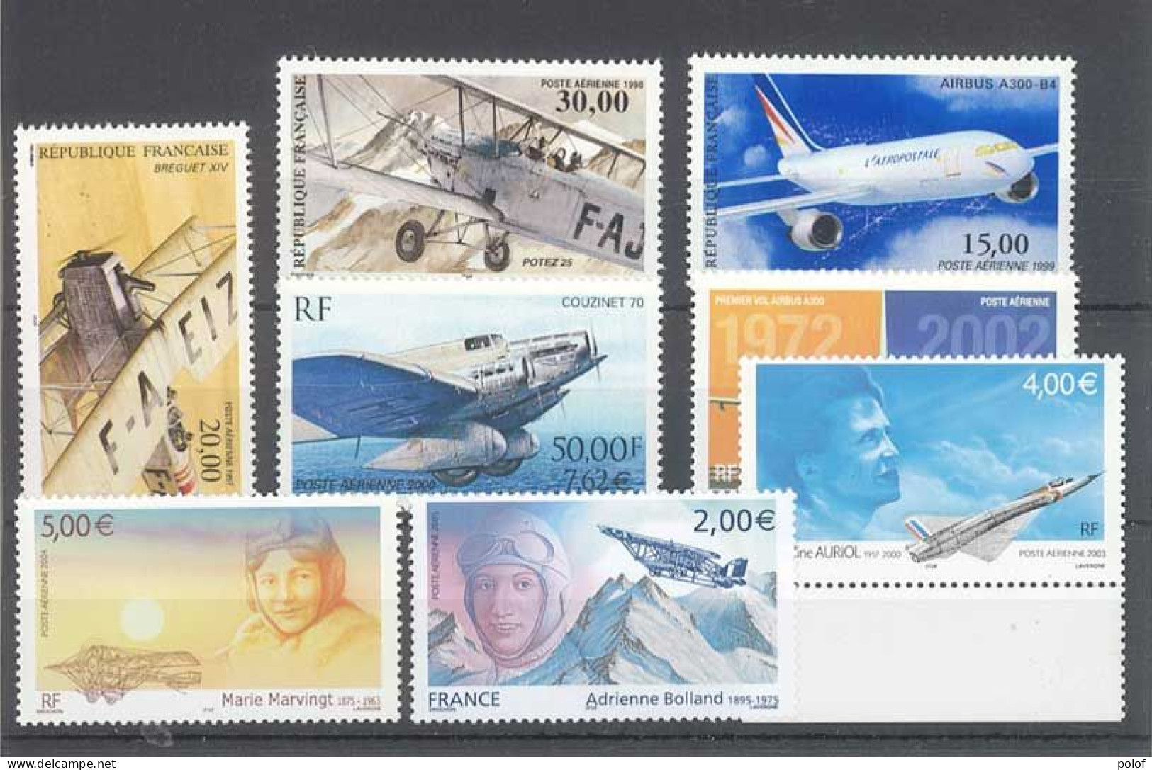 POSTE AERIENNE - Lot De 8 Timbres - Yvert  61 à 68 - Neufs Sans Traces De Charnière - 1960-.... Postfris