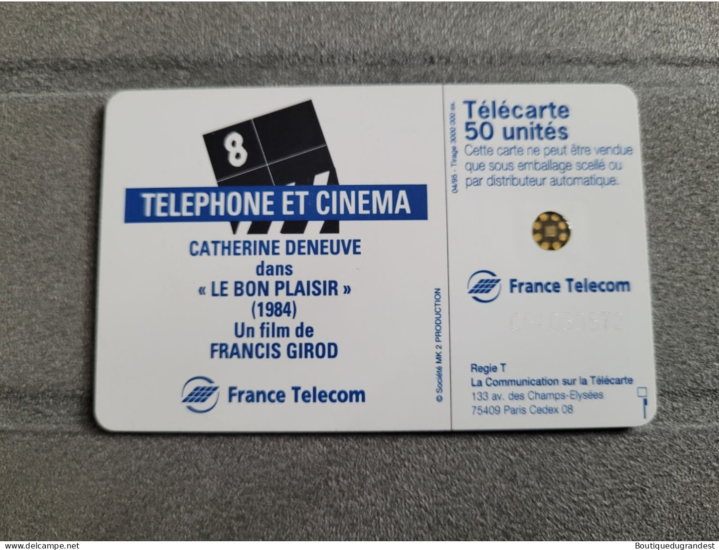 Télécarte 50 Catherine Deneuve - Kino