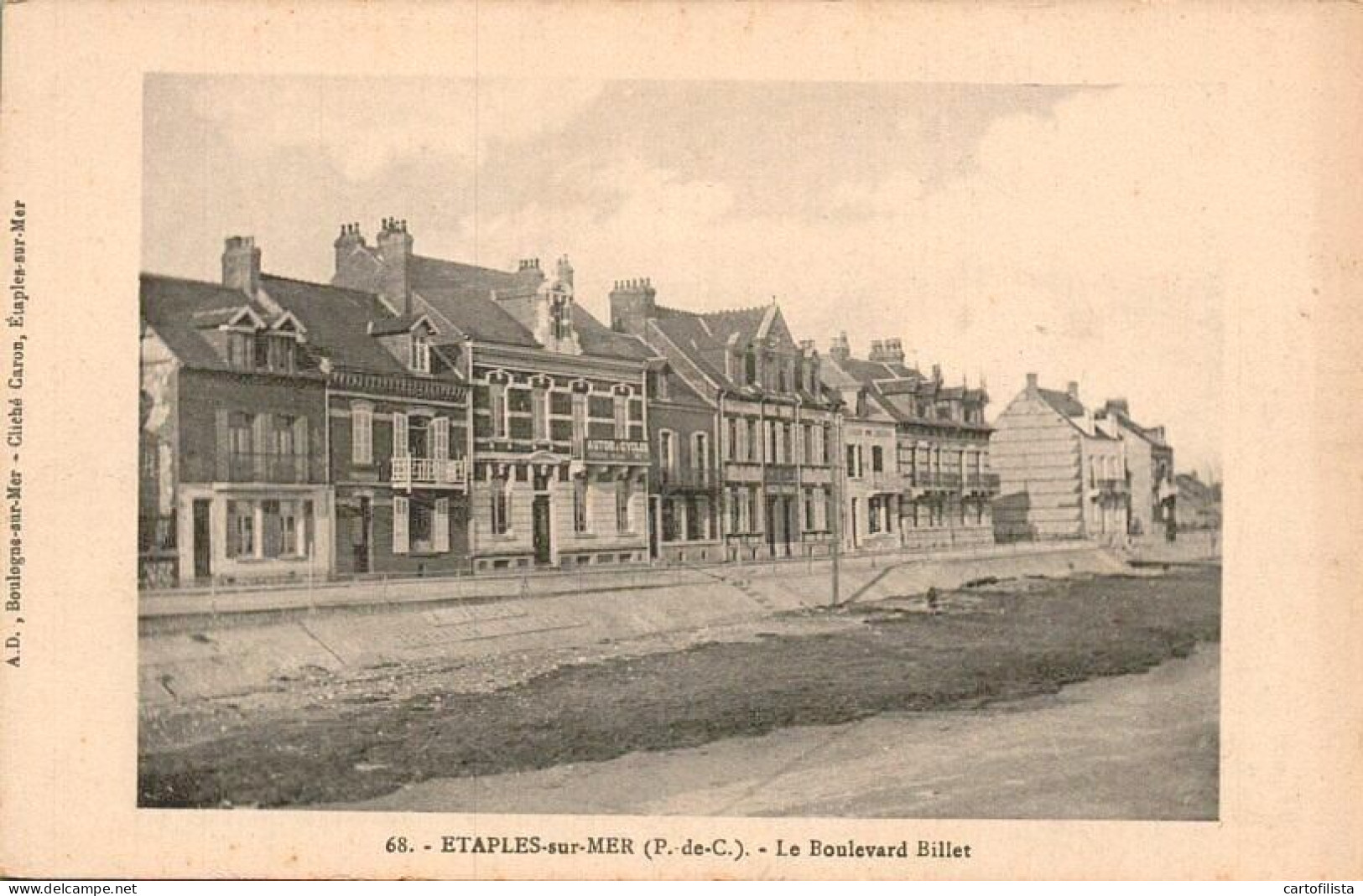 ETAPLES-sur-MER (P. De C.) (62) - Le Boulevard Billet  ( 2 Scans ) - Etaples