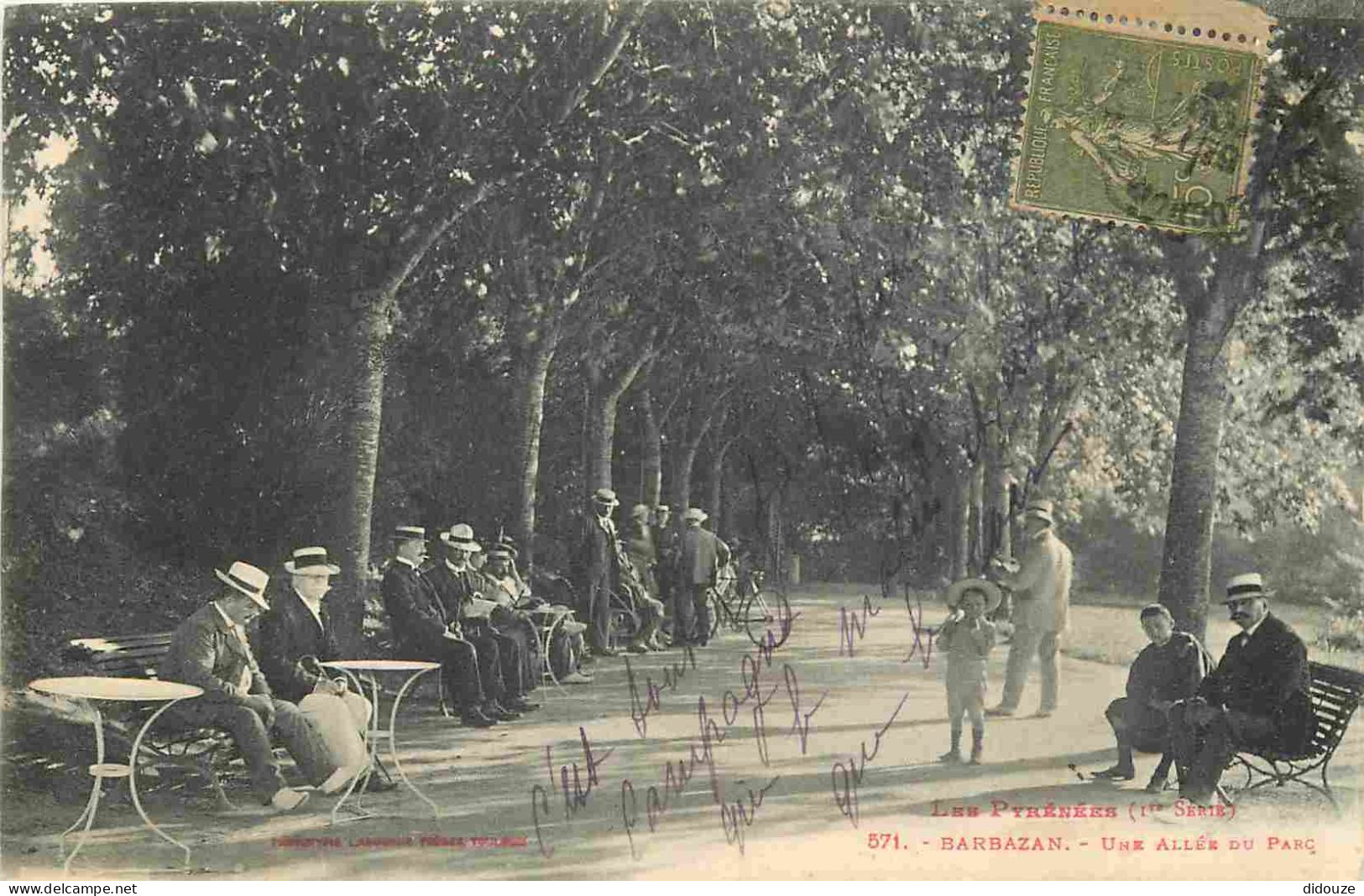 31 - Barbazan - Une Allée Du Parc - Animée - Correspondance - CPA - Voir Scans Recto-Verso - Barbazan