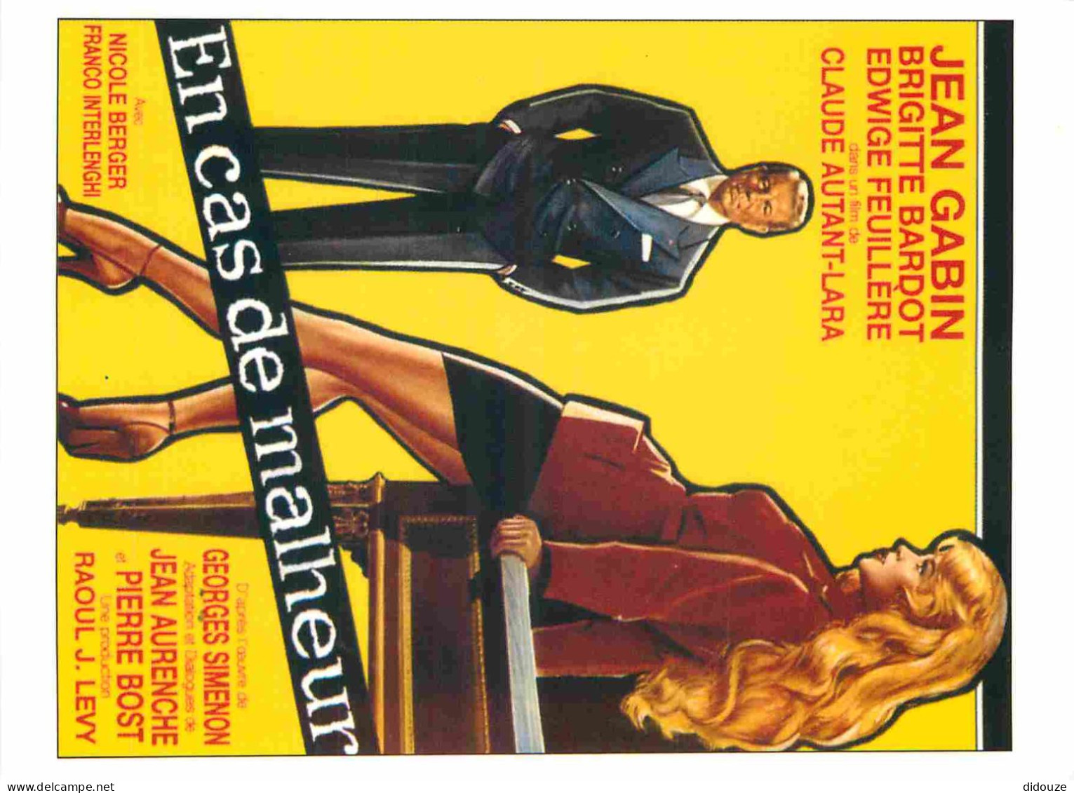 Cinema - Affiche De Film - En Cas De Malheur - Jean Gabin - Brigitte Bardot - CPM - Carte Neuve - Voir Scans Recto-Verso - Plakate Auf Karten