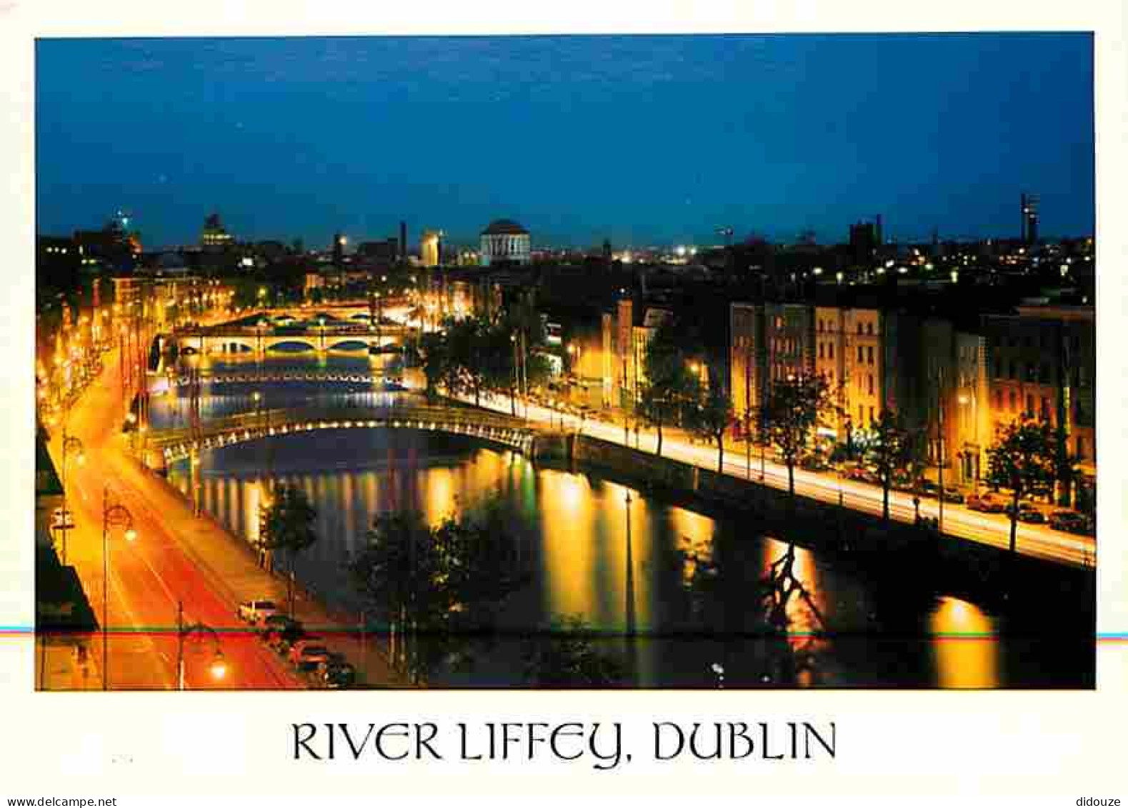 Irlande - Dublin - River Liffey - Night View - Vue De Nuit - Automobiles - Ireland - CPM - Voir Scans Recto-Verso - Dublin