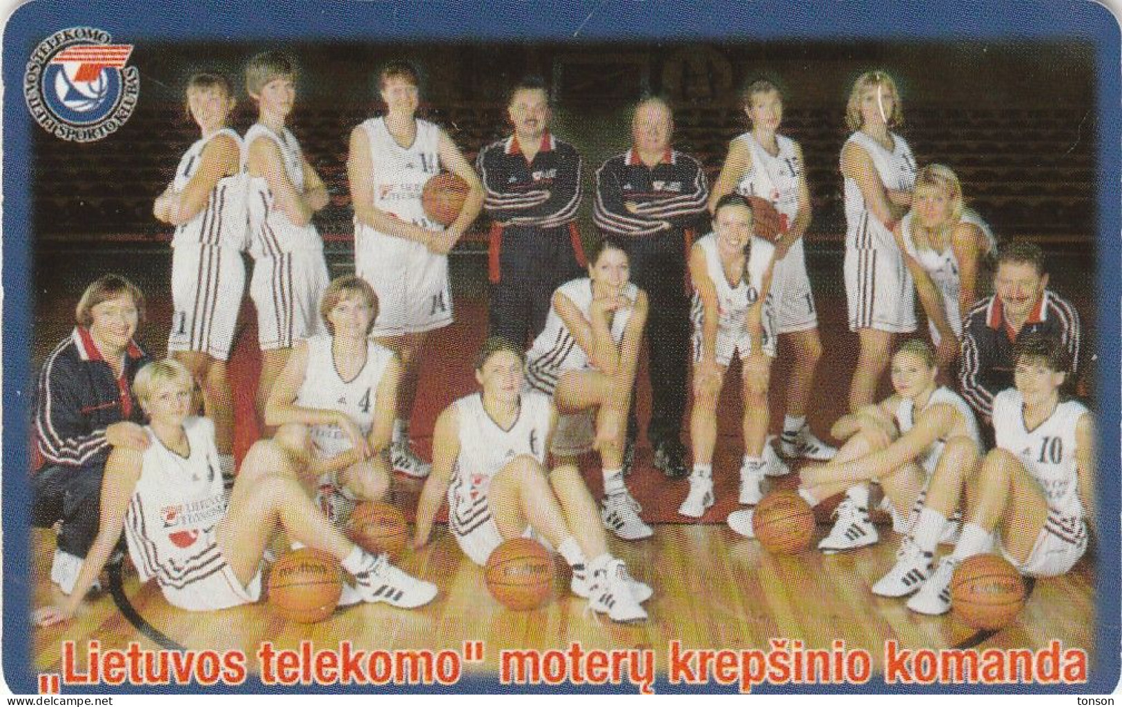 Lithuania, LTU-C48, Lietuvos Telekomas Basket-Ball Team, 2 Scans. - Lithuania