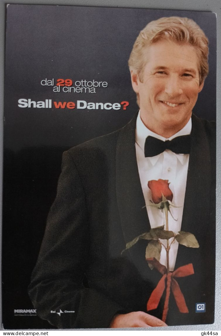 CARTOLINA PUBBLICITA' "FILM SHALL WE DANCE?" Attore RICHARD GERE - Publicidad