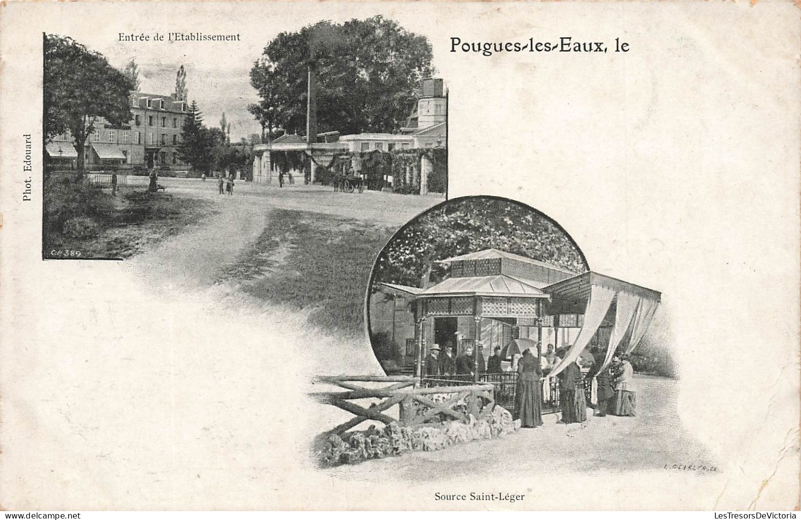 FRANCE - Pougues Les Eaux - Entrée De L'établissement - Source Saint Léger - Carte Postale Ancienne - Pougues Les Eaux