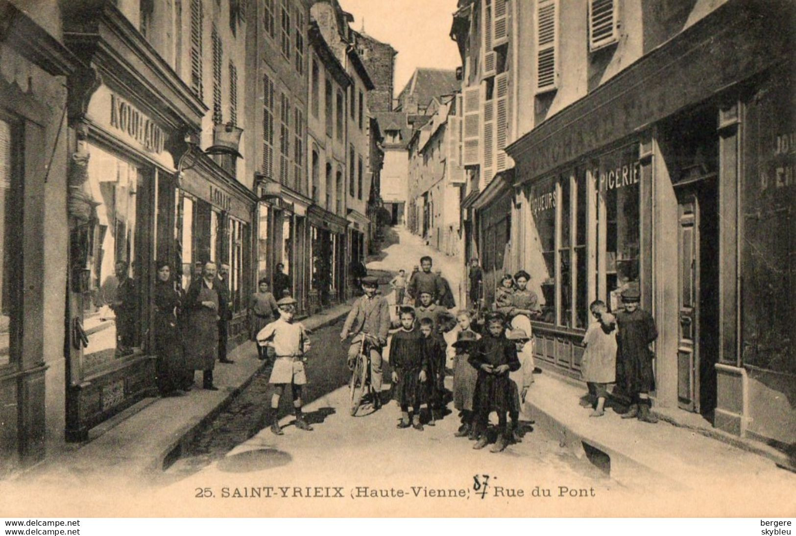 87. CPA - SAINT YRIEIX - Rue Du Pont - Commerces - 1926 - - Saint Yrieix La Perche