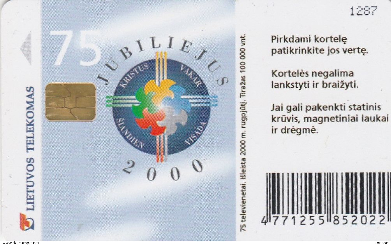 Lithuania, LTU-C56, The Anniversity Year 2000, 2 Scans. - Litouwen