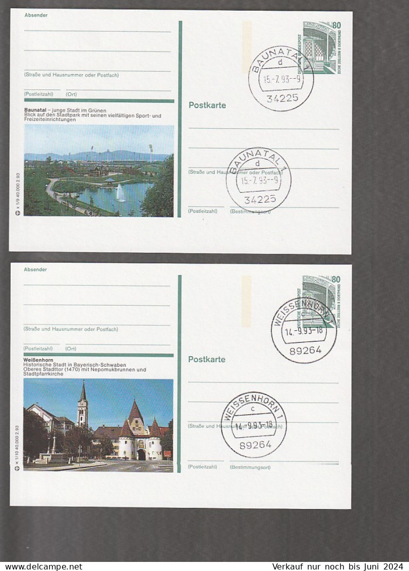 P151 X (komplett) -  102 Verschiedene Gestempelte Karten - Postales Ilustrados - Usados