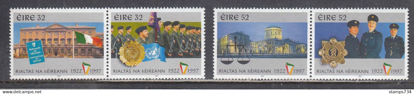Ireland 1997 - 75 Years Of The Republic Of Ireland, Mi-Nr. 985/88, MNH** - Ungebraucht