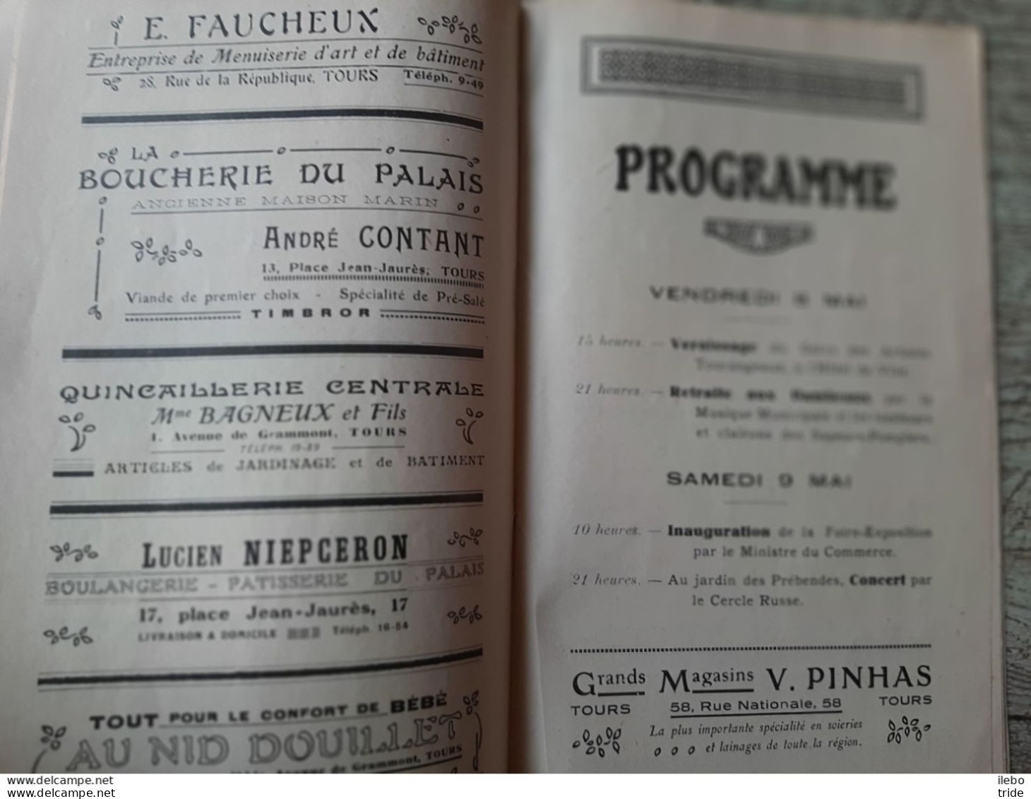 Programme Souvenir De La Grande Semaine Tours 1936 Publicités - Programs