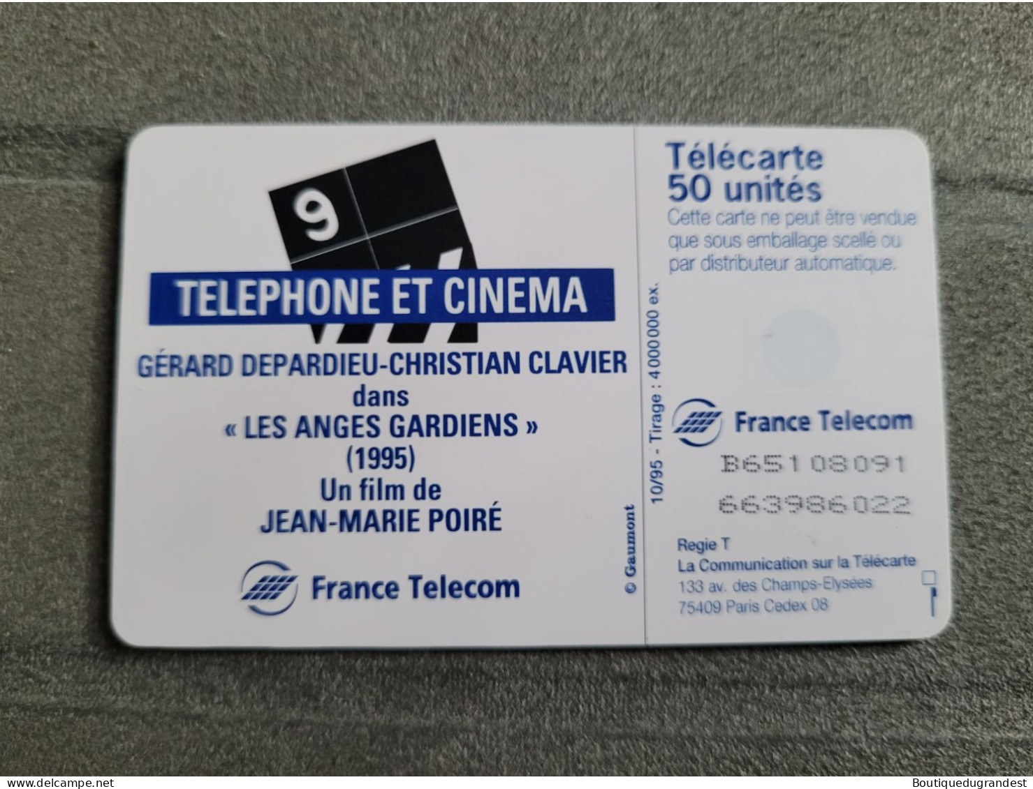 Télécarte 50 Clavier Depardieu - Kino