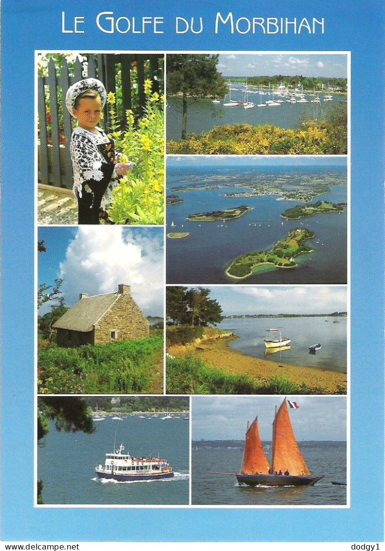 SCENES FROM THE GULF OF MORBIHAM, BRITTANY,  FRANCE. USED POSTCARD Mm7 - Bretagne