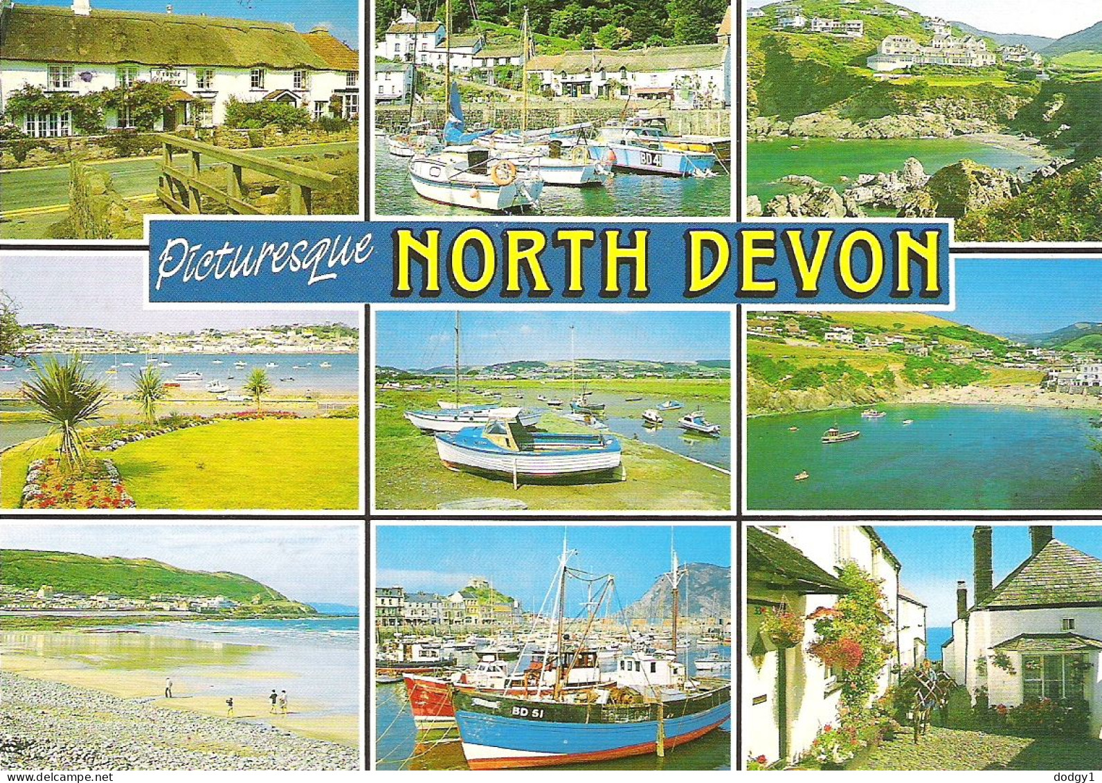 SCENES FROM NORTH DEVON, ENGLAND. USED POSTCARD Mm7 - Altri & Non Classificati