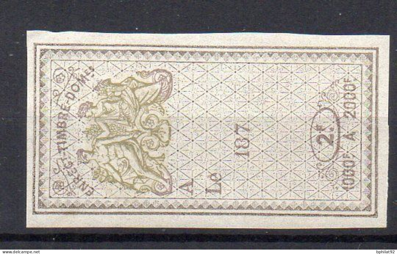 !!! FISCAL, ENREGISTREMENT DOMAINES N°189B NEUF * - Stamps