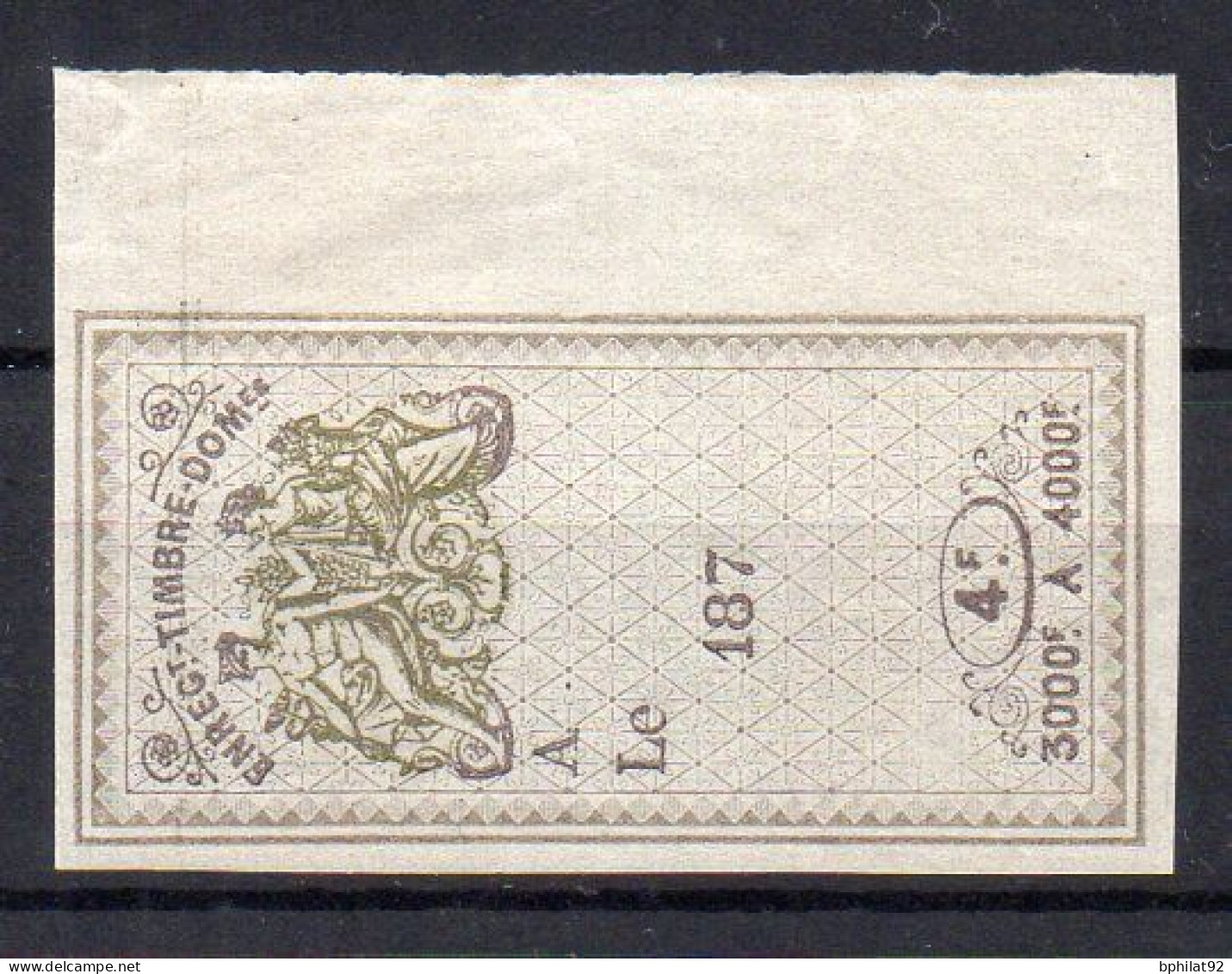 !!! FISCAL, EFFETS DE COMMERCE N°191B NEUF * - Stamps