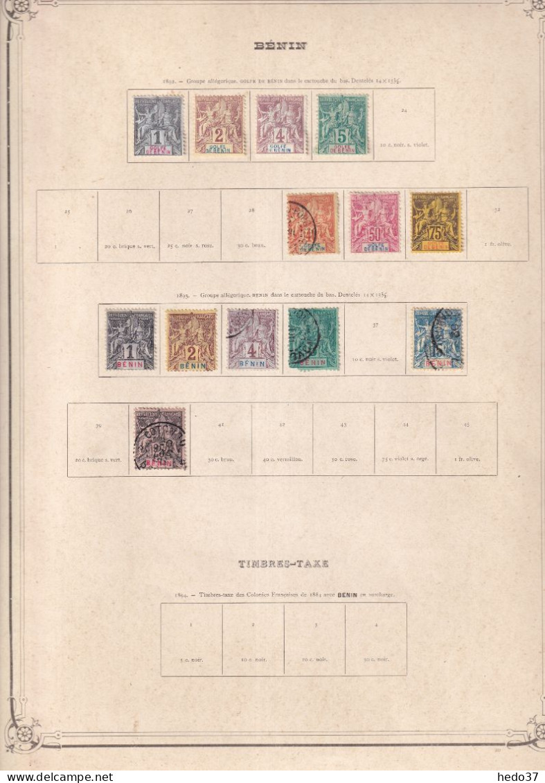 Bénin - Collection Vendue Page Par Page - Neufs Sans Gomme / Oblitéré - B/TB - Unused Stamps