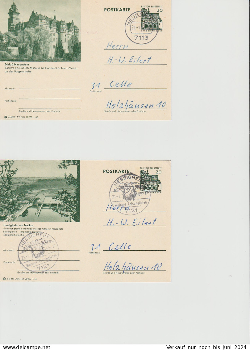 Aus P89 Und P91 ; 20 Verschiedene Gestempelte Ganzsachen - Cartes Postales Illustrées - Oblitérées