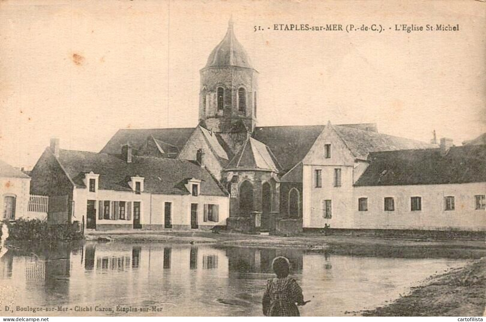 ETAPLES-sur-MER (P. De C.) (62) - L'Eglise St. Michel  ( 2 Scans ) - Etaples