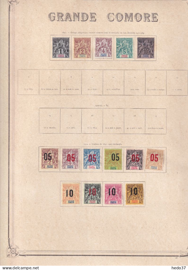 Grande Comore - Collection Vendue Page Par Page - Neufs Sans Gomme / Oblitéré - B/TB - Unused Stamps