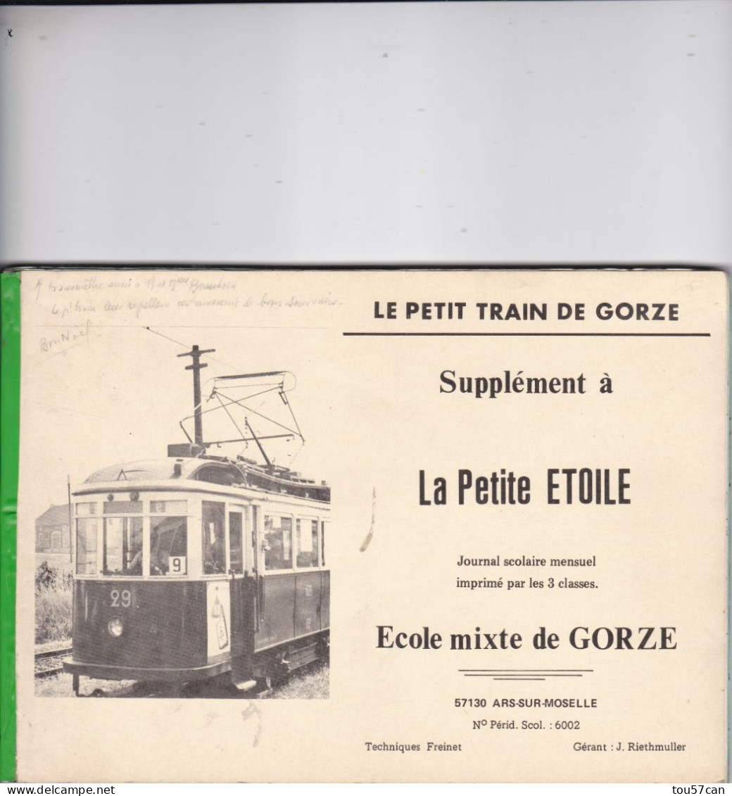 GORZE  -  NOVEANT  -  MOSELLE  -  (57)  -  LE  PETIT  TRAIN  DE  GORZE  -  LIVRET  34  PAGES  -  CPA  GARE  GORZE. - Metz Campagne
