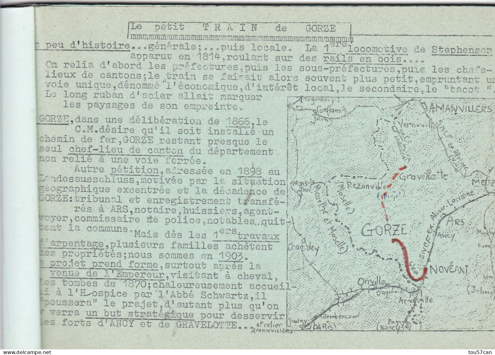 GORZE  -  NOVEANT  -  MOSELLE  -  (57)  -  LE  PETIT  TRAIN  DE  GORZE  -  LIVRET  34  PAGES  -  CPA  GARE  GORZE. - Metz Campagne