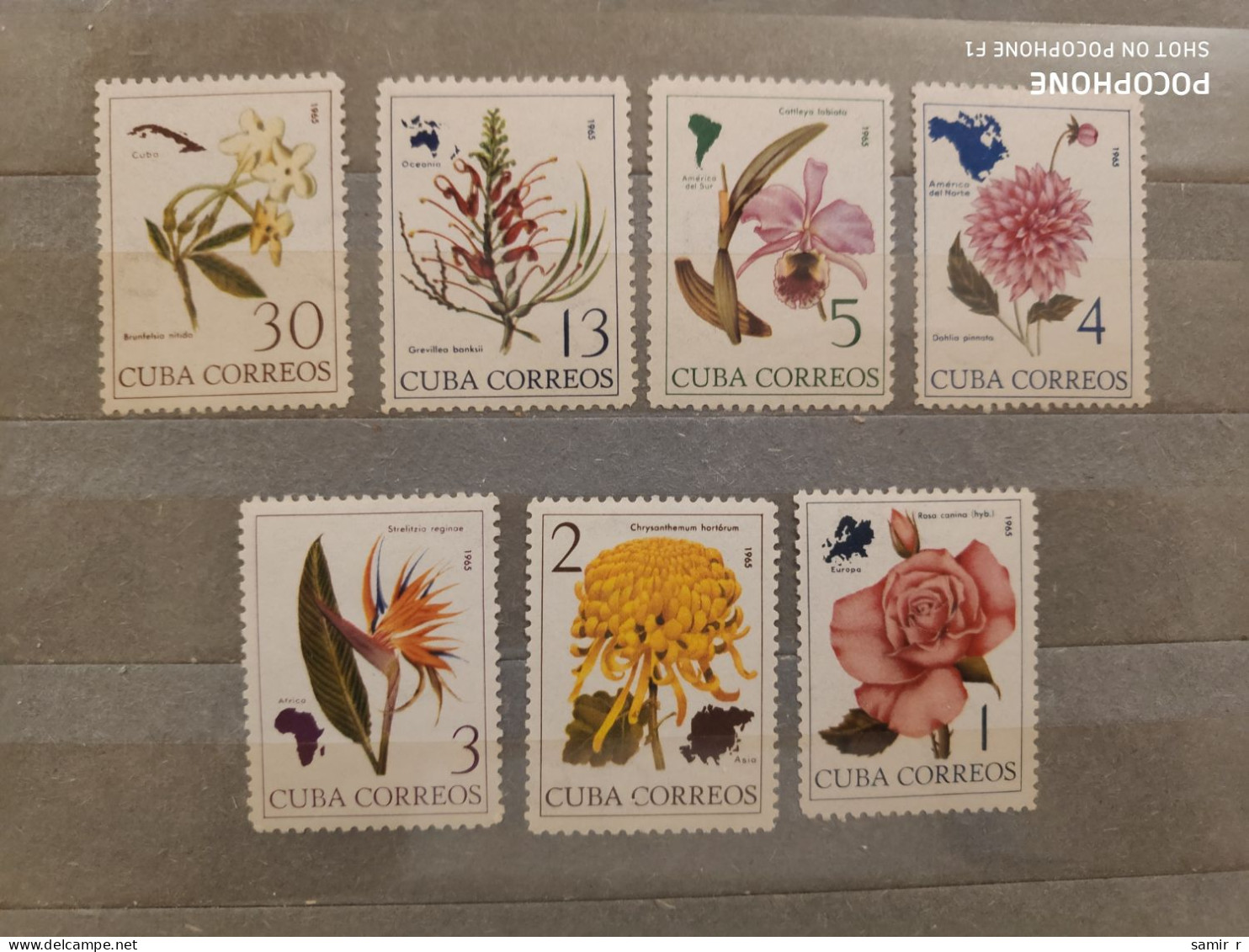 1965	Cuba	Flowers (F89) - Nuevos