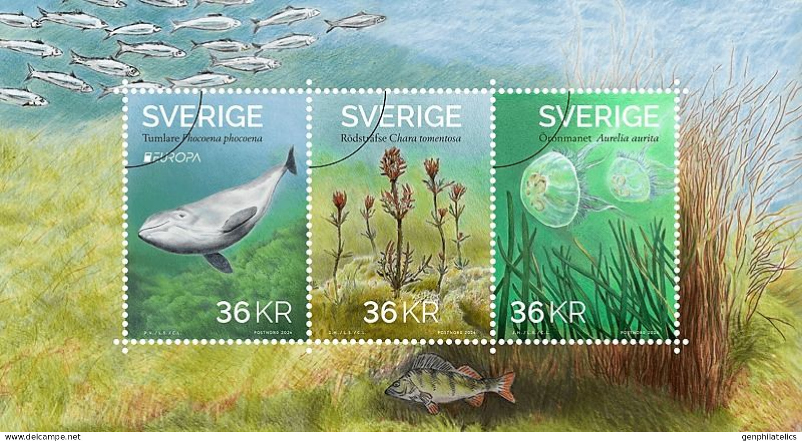 SWEDEN 2024 Europa CEPT. Underwater Fauna & Flora (Preorder) - Fine S/S MNH - Neufs