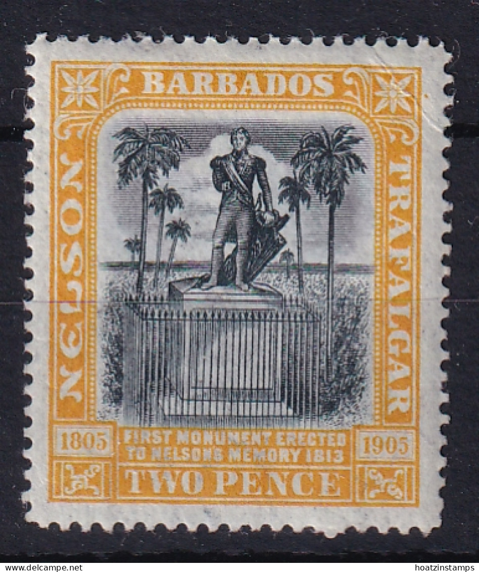 Barbados: 1906   Nelson Centenary    SG148    2d    MH - Barbados (...-1966)