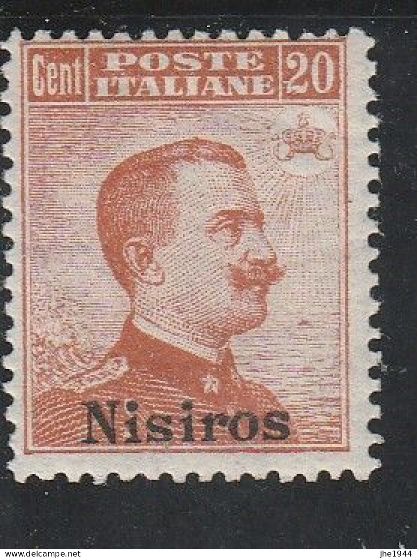 Egée Nisiro N° 9 * 20c Orange - Isole Ioniche