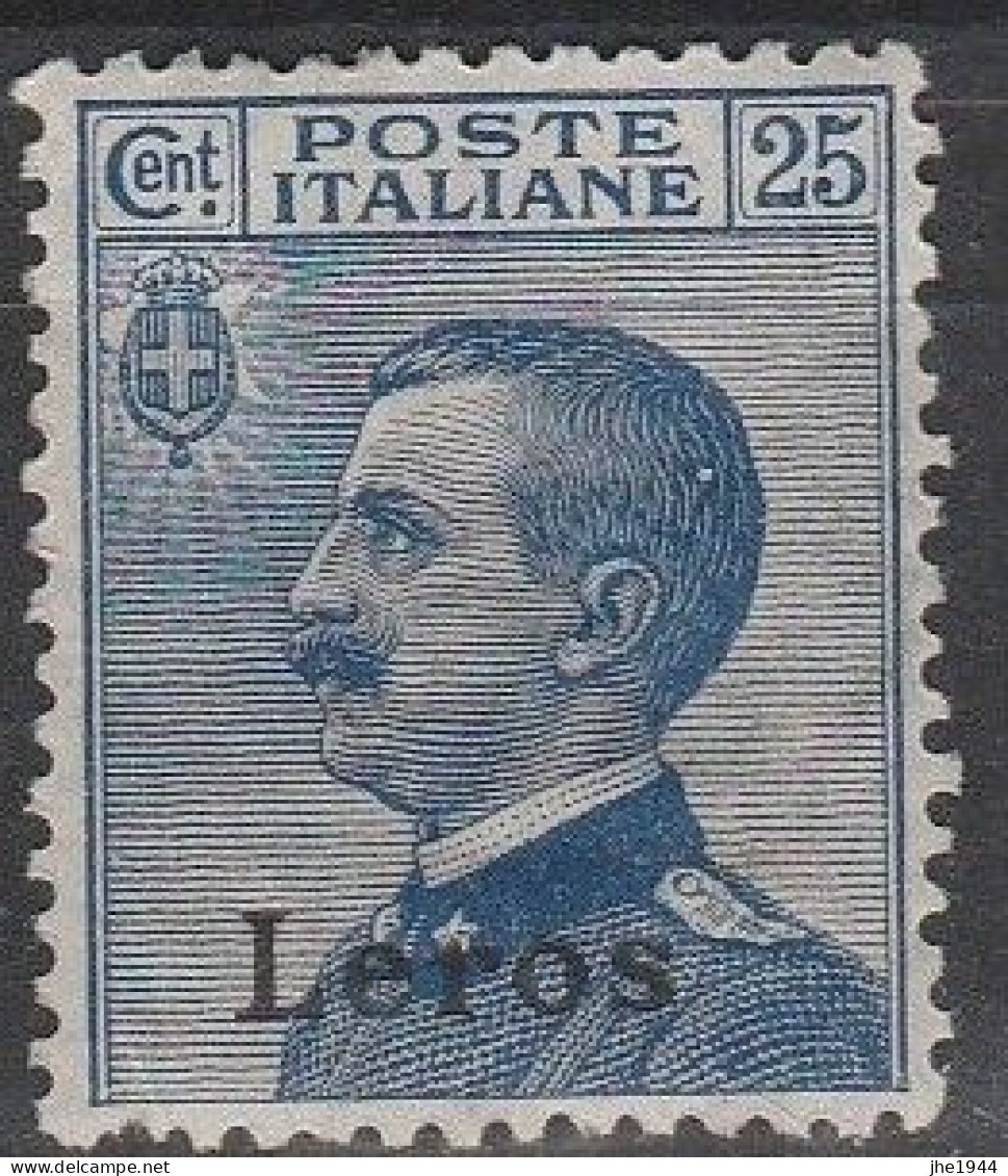 Egée Lero N° 6 * 25c Bleu - Islas Ionian