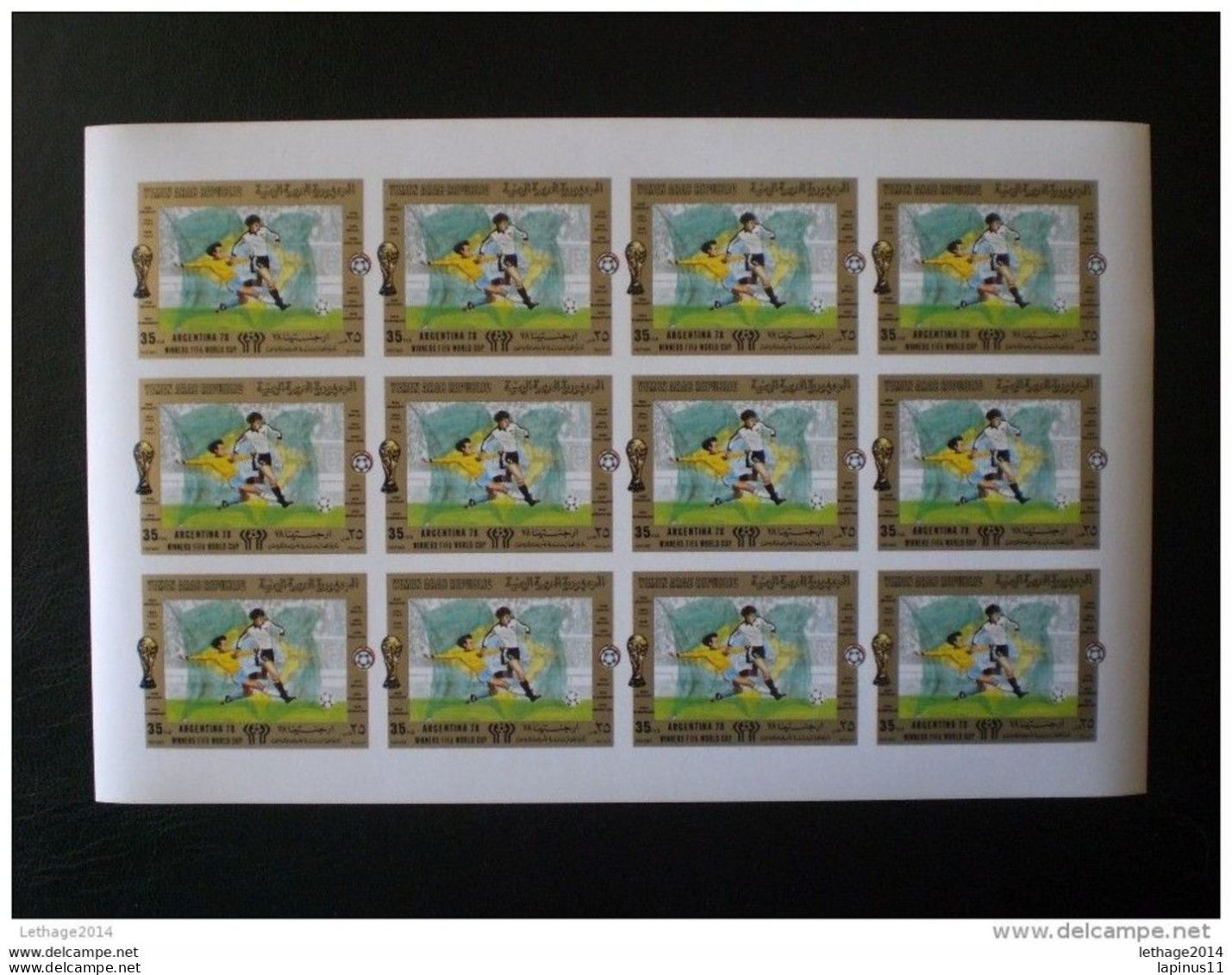 YEMEN 1980 Football World Argentina Cup Quarter Finalists - Match Scenes And Flags IMPERF RARE !! MNH 900,0 EURO - Yémen