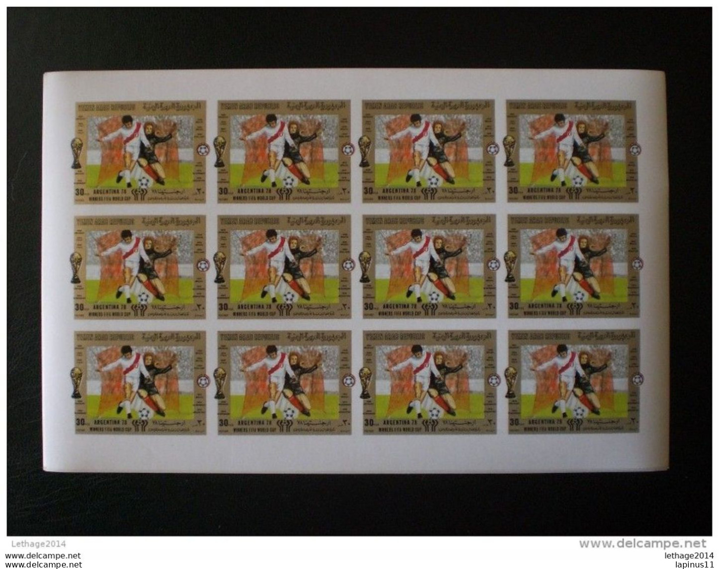 YEMEN 1980 Football World Argentina Cup Quarter Finalists - Match Scenes And Flags IMPERF RARE !! MNH 900,0 EURO - Yémen