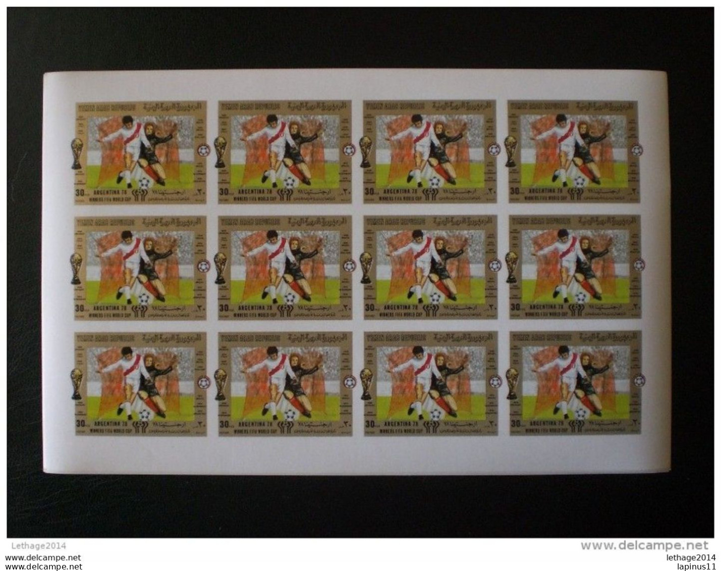 YEMEN 1980 Football World Argentina Cup Quarter Finalists - Match Scenes And Flags IMPERF RARE !! MNH 900,0 EURO - Yemen