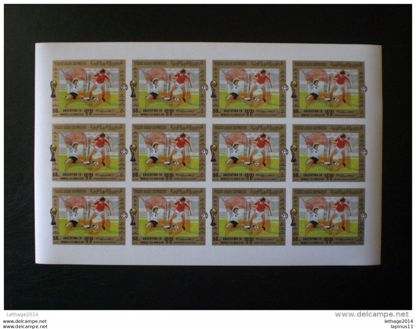 YEMEN 1980 Football World Argentina Cup Quarter Finalists - Match Scenes And Flags IMPERF RARE !! MNH 900,0 EURO - Yemen