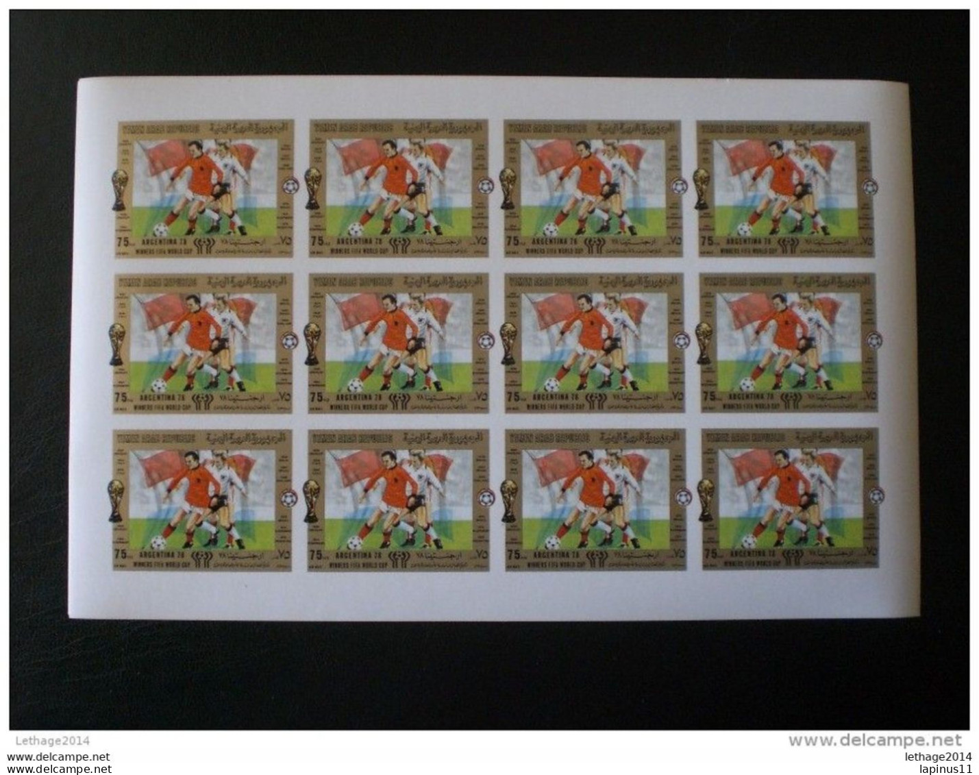 YEMEN 1980 Football World Argentina Cup Quarter Finalists - Match Scenes and Flags IMPERF RARE !! MNH 900,0 EURO