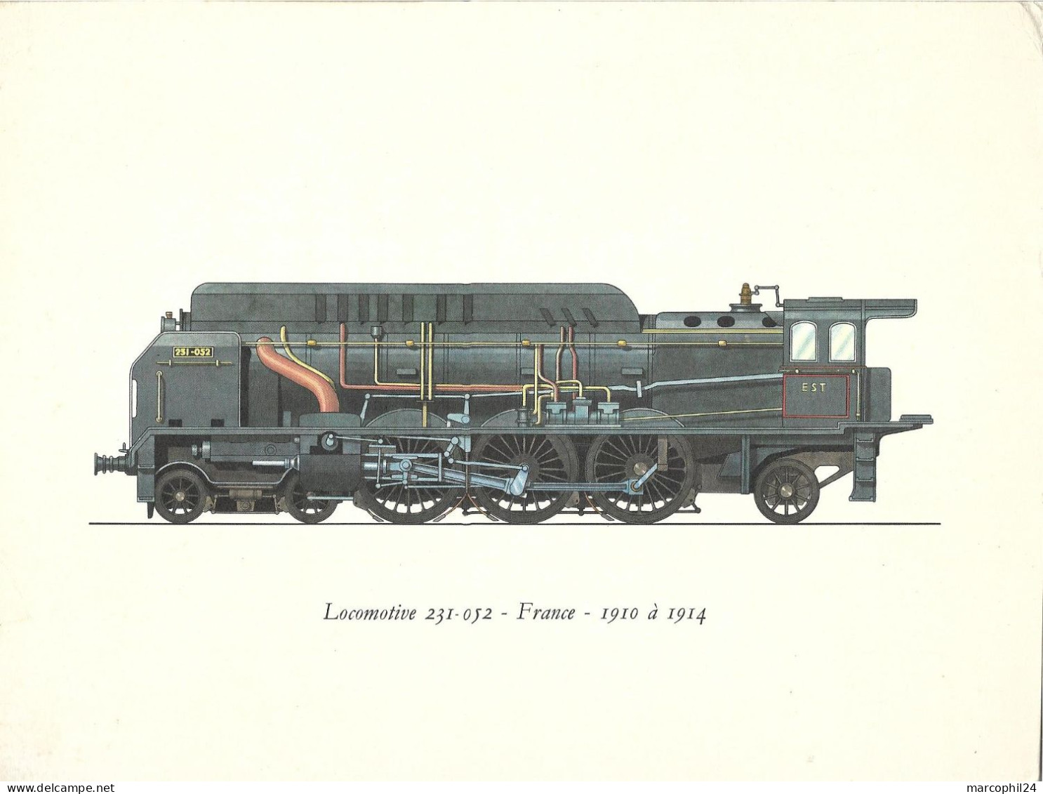 Publicité Pharma + TRIDOCELAN + Histoire De La LOCOMOTIVE : 231-052 - 1910 à 1914 - France + Laboratoires ROUSSEL 1963 - Advertising